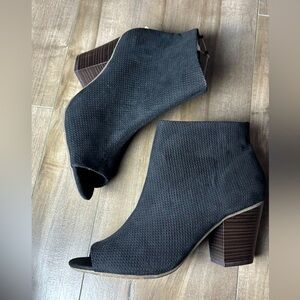 Old Navy Elegant Black Open Toe Ankle Boots